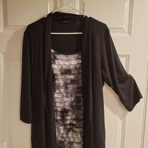 Notations Cardigan w/ attached Tank